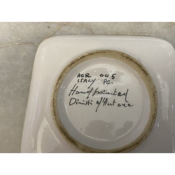 Miniature Midcentury Trinket Dishes Mod 60's Swinging Girl Handpainted Portraits - Picture 5 of 6